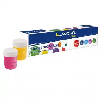 Temperas Glitter 15cc 6 Colores Lavoro