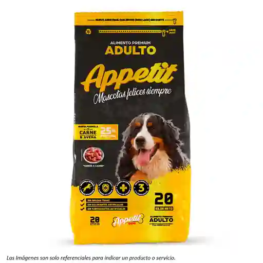 Appetit Perro Adulto Razas Medianas - Carne Y Avena 20kg