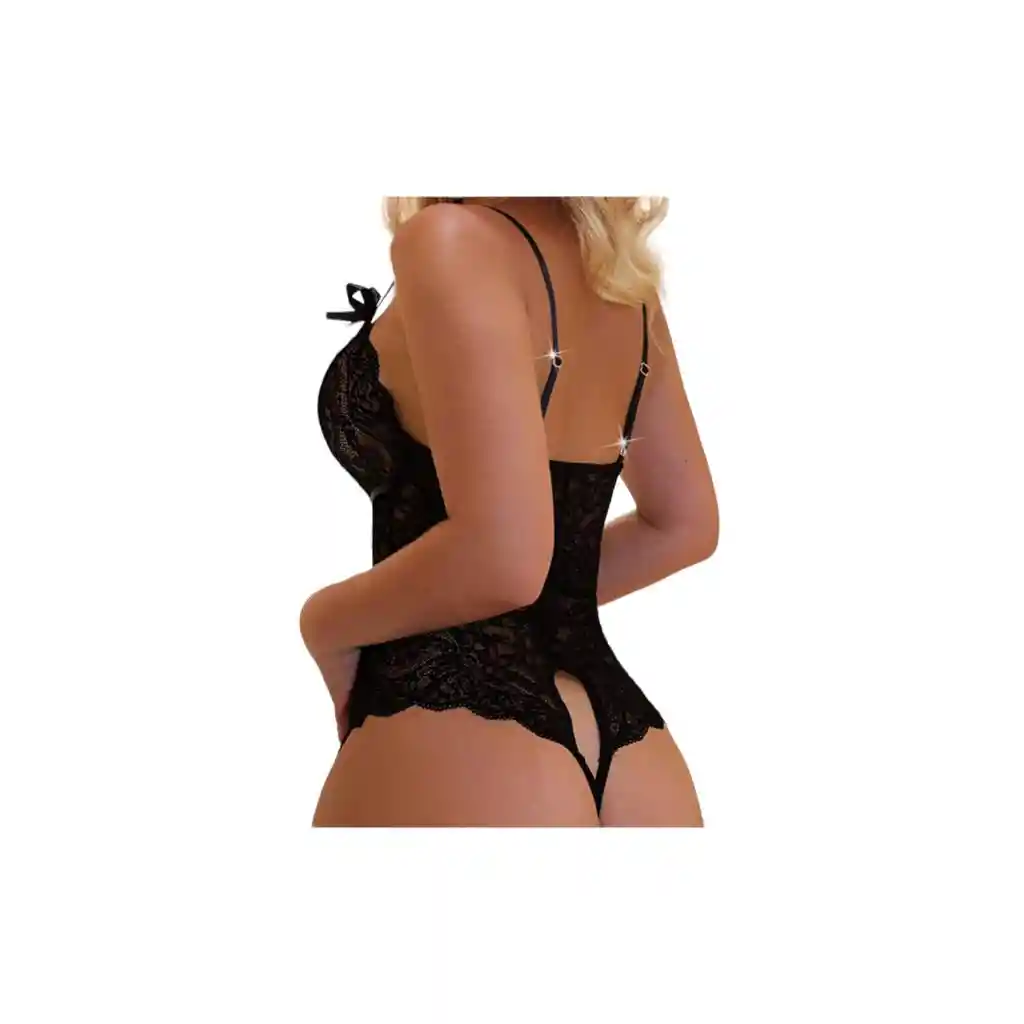 Body De Encaje Con Abertura - Talla Xl