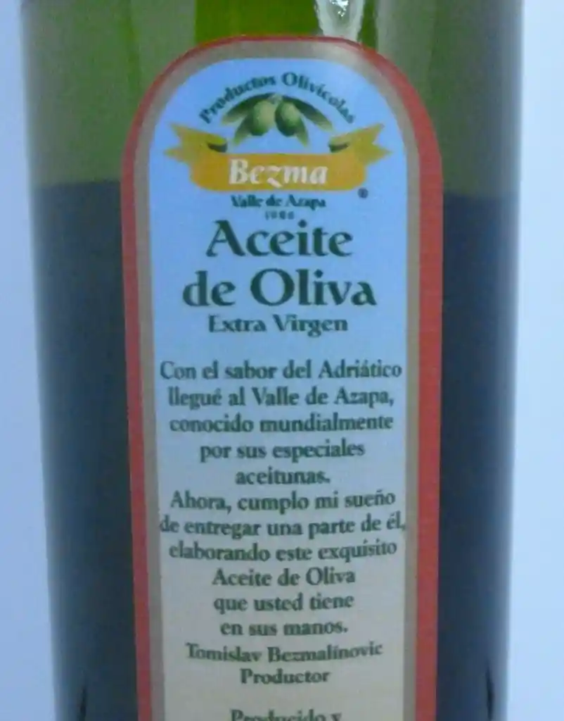 Aceite De Oliva Extra Virgen.