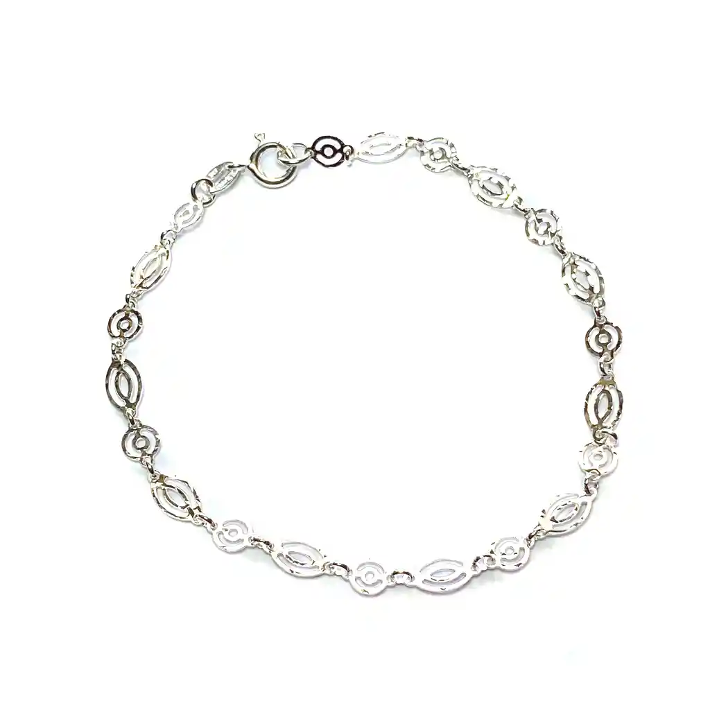 Pulsera Calada Plata Fina 925 19cm