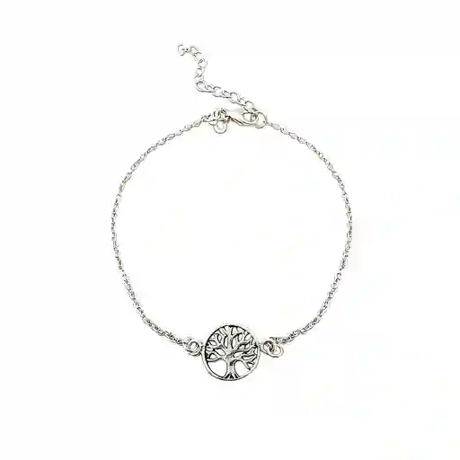 Pulsera Árbol De La Vida Plata Fina 925 Envejecida