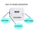 Adaptador Vga A Hdmi Hdtv Convertidor Vga Hembra A Hdmi Hembra Con Audio Jack 3.5 Cuadrado