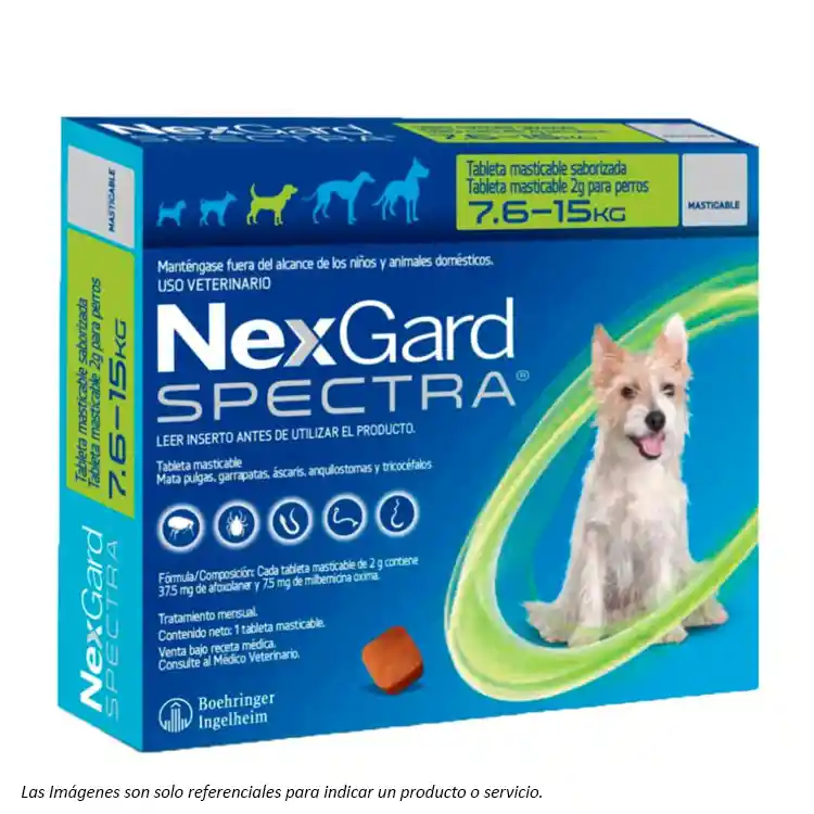 Nexgard Spectra 7.6 A 15kg - 1 Comprimido