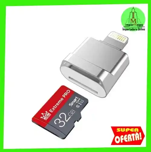 Adaptador Para Iphone Ligthning A Lector Tarjeta Memoria Para Iphone A Micro Sd