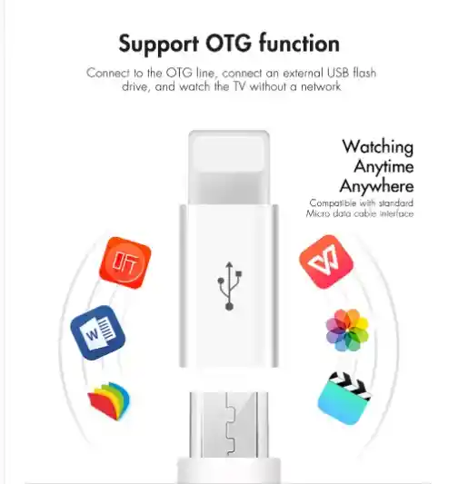 Adaptador Para Iphone Lightning Otg De 8 Pines Macho A Micro Usb V8 Hembra Conector Hembra