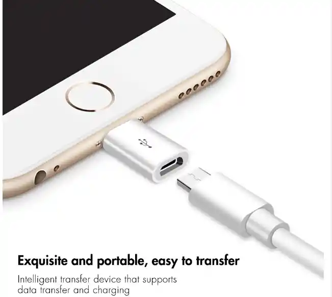 Adaptador Para Iphone Lightning Otg De 8 Pines Macho A Micro Usb V8 Hembra Conector Hembra