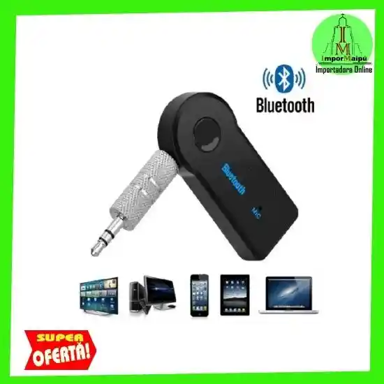 Adaptador Transmisor Receptor Bluetooth Auxiliar Radio Auto Audifonos Carro Jack 3.5 Plug Cuadrado/redondo Basico