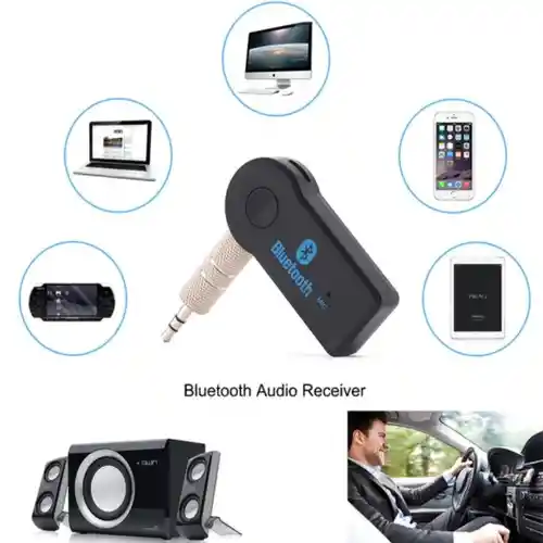 Adaptador Transmisor Receptor Bluetooth Auxiliar Radio Auto Audifonos Carro Jack 3.5 Plug Cuadrado/redondo Basico