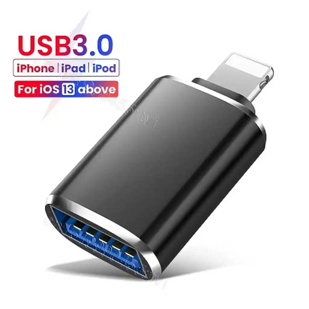 Adaptador Para Iphone Lightning A Usb 3.0 Otg De 8 Pines Macho A Usb Normal Conector Hembra