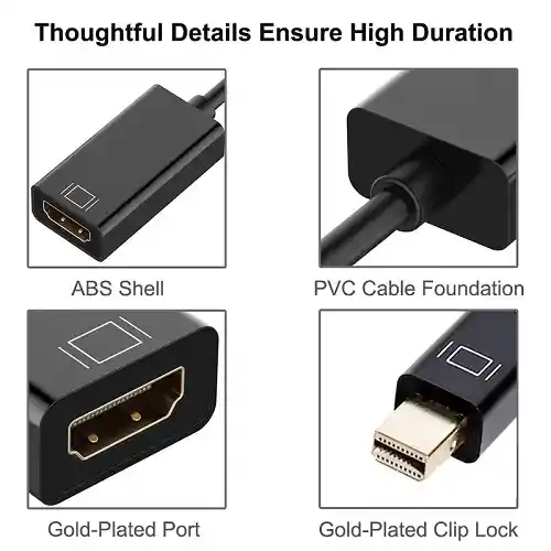 Adaptador Mini Displayport A Hdmi 4k Ultra Hd Para Macbook Thunderbolt Convertidor A Cable Hdmi Conversor