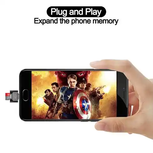 Adaptador Micro Usb A Lector Tarjeta De Memoria Micro Sd Para Celulares Porta Memoria Android, Samsung, Huawei, Etc.