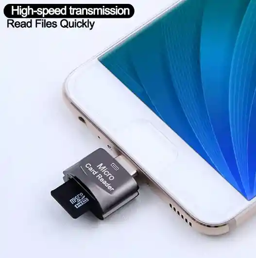 Adaptador Micro Usb A Lector Tarjeta De Memoria Micro Sd Para Celulares Porta Memoria Android, Samsung, Huawei, Etc.