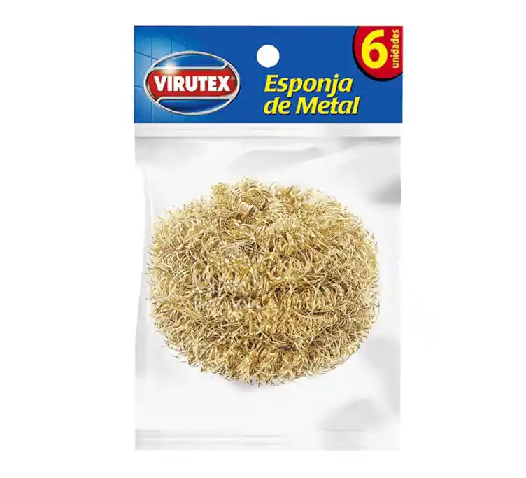 Esponja De Metal Dorada Virutex X1