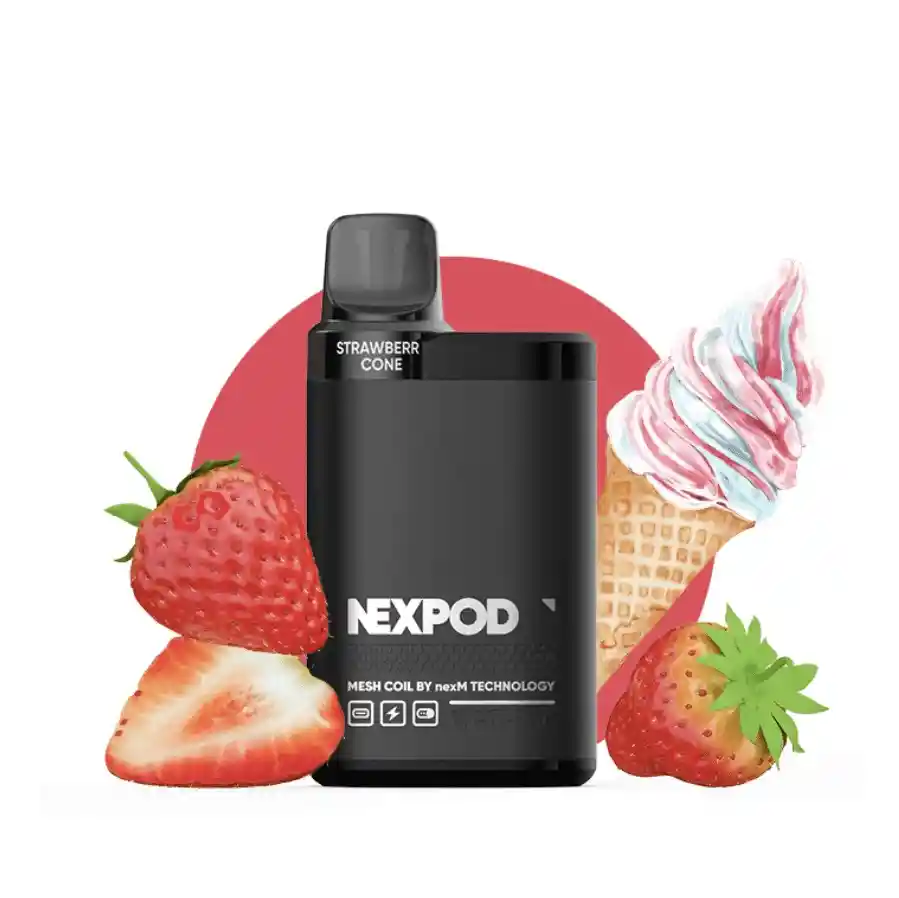 Vaporizador Desechable Nexpod Strawberry Cone 5000 Puffs 5% - Wotofo