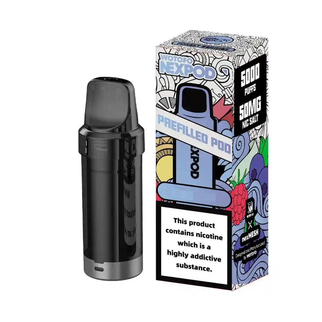 Nexpod Repuesto Refilled Pod 5000 Puffs Blue Razz Ice- Wotofo