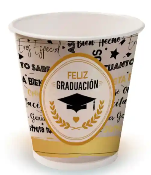 Vaso Fiesta Polipapel Graduacion 6 Unidades