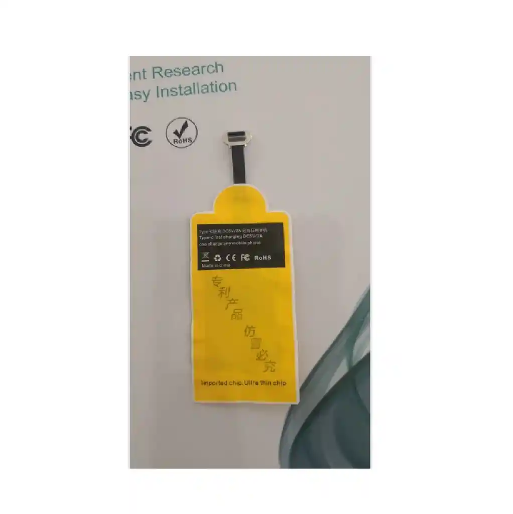 Adaptador De Carga Carga Rapida 2 A Receptor Cargador Inalambrico Qi Tarjeta De Carga Tipo C (tipo C)