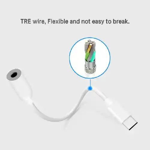 Adaptador Audífonos Tipo C A Cable Audio Jack 3,5 Auxiliar Samsung Xiaomi