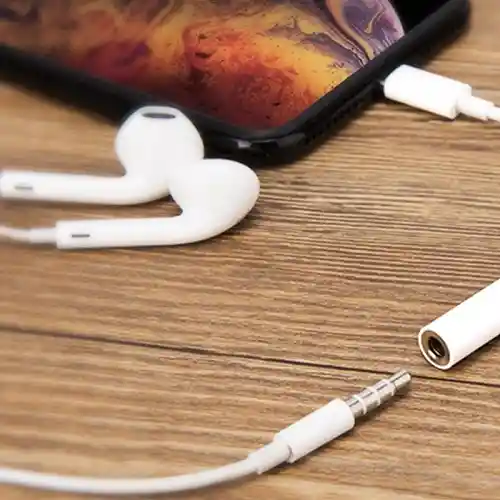 Adaptador Audífonos Para Iphone Sin Bluetooth Original Lightning Certificado A Cable Audio Jack 3,5 Auxiliar