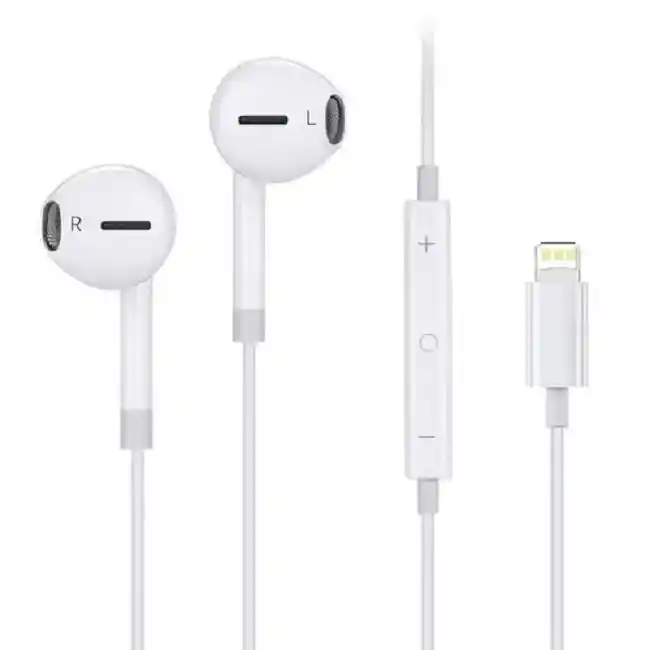 Audífonos Con Cable Compatible Iphone Ligthining Microfono Manos Libres