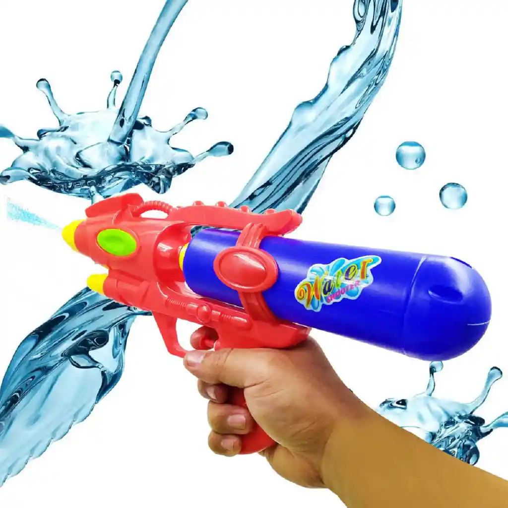 Set De 4 Unidades Pistola De Agua 25 Cm (variedad Colores)