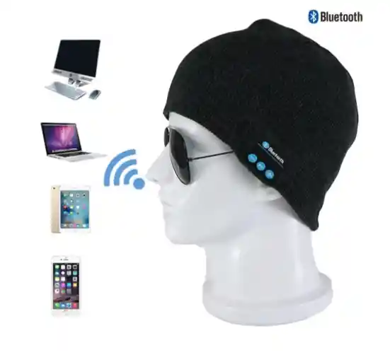 Audífonos Bluetooth Gorro Orginales Lana Auriculares Inalambricos Incluidos Gorra Tejida