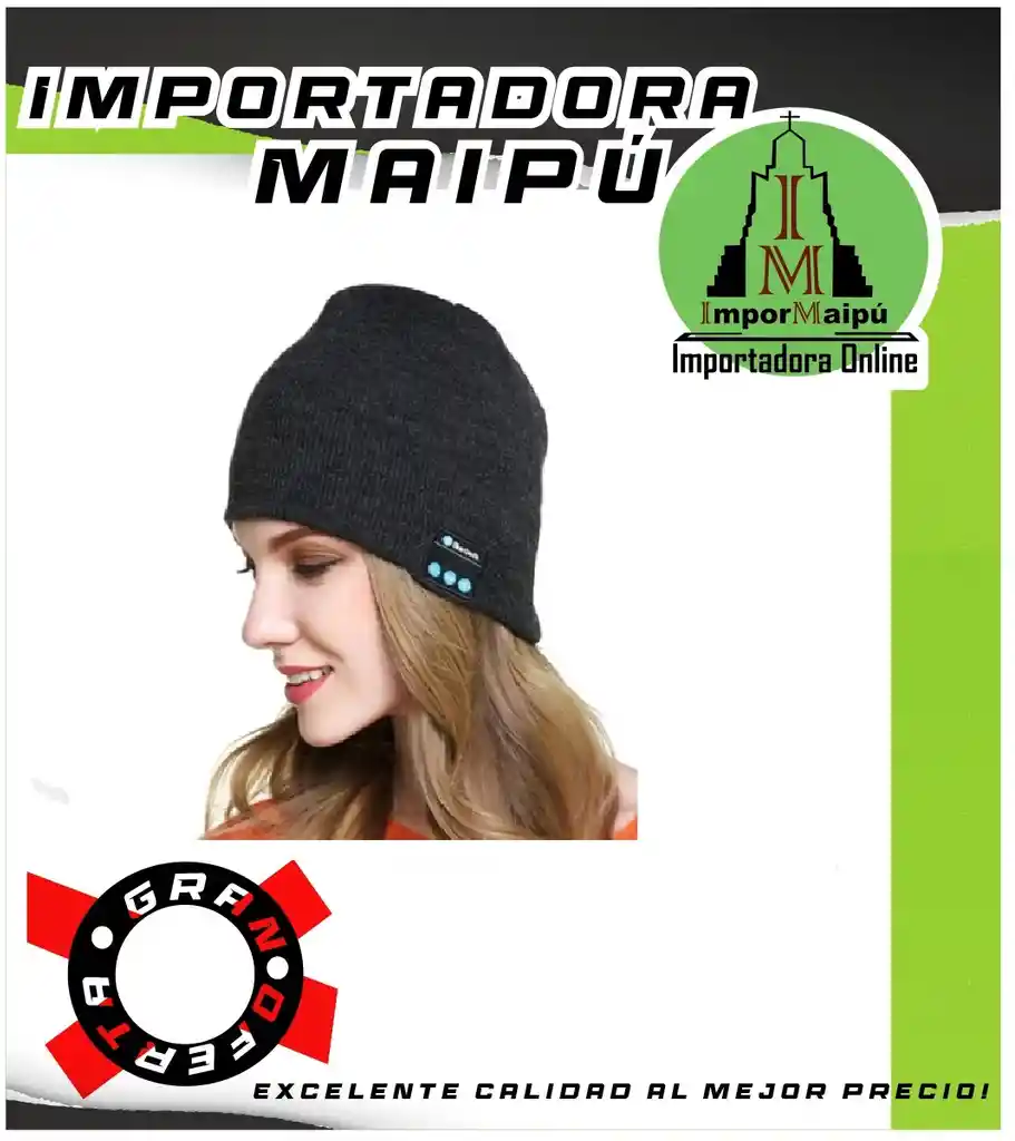 Audífonos Bluetooth Gorro Orginales Lana Auriculares Inalambricos Incluidos Gorra Tejida