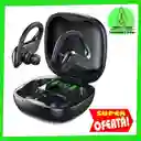 Audifonos Bluetooth Auriculares Inalambrico Recargable 6hrs Gancho Con Microfonos Manos Libres Md03 Gamer Caja Carga Extras (negros)