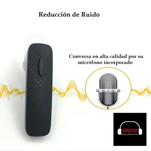 Audífono (1) Bluetooth Recargable 2hrs Auricular Inalámbrico Micrófono Llamadas Manos Libres (cuadrado)