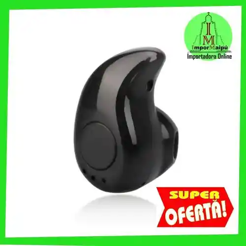 Audífono (1) Bluetooth Recargable 2hrs Auricular Inalámbrico Con Micrófono Y Manos Libres (muela) Negro