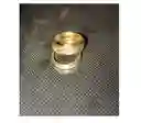 Anillo Titanio Pareja Compromiso Dama Dorado Plateado Onda Dorada M 4mm