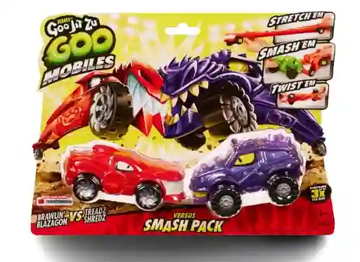Goo Jit Zu Heroes Goo Mobiles Smash Pack Brawlin´blazagon Vs Treadz Shredz
