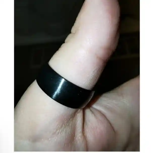 Anillo Titanio Anillos Juveniles Acero Quirurgico Acero Inoxidable Matte Opaco Curvo Chile Negro