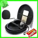 Estuche Para Audífonos Grandes On Ear Case Bolso Auriculares Ecocuero Rigido Duro Resistente Cuadrado Grande