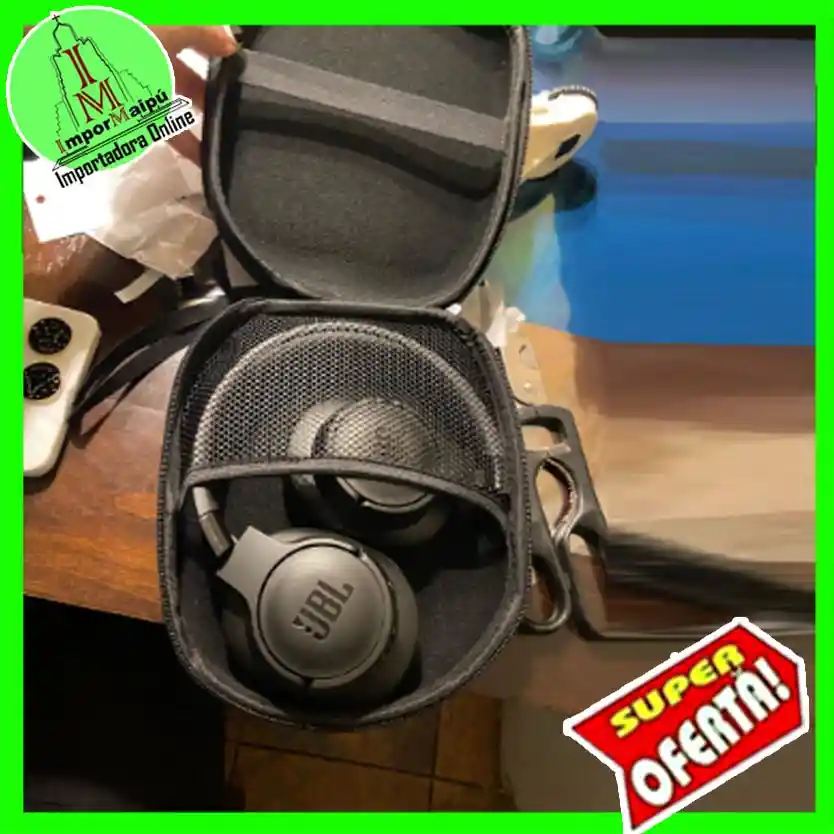 Estuche Para Audífonos Grandes On Ear Case Bolso Auriculares Ecocuero Rigido Duro Resistente Cuadrado Grande