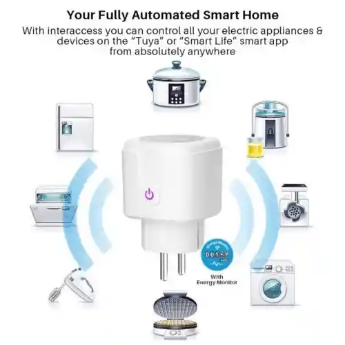 Enchufe Inteligente Wifi Alexa Google Home Para Programar Por Internet Wifi Bluetooth Lavadora Aire Acondicionado