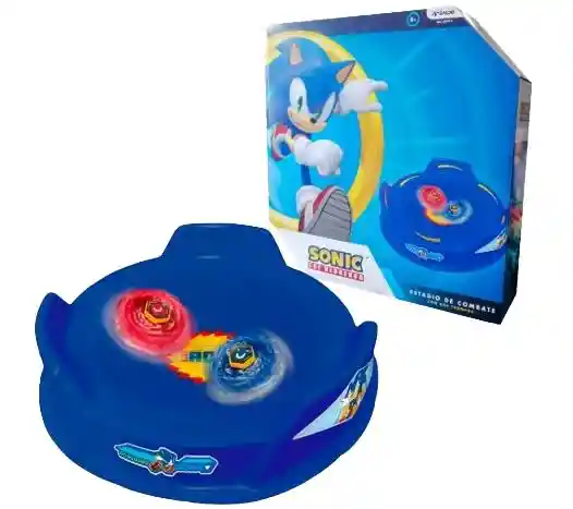 Sonic The Hedgehog Estadio De Combate Con 2 Trompos