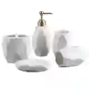 Set De Baño 5 Accesorios Blanco