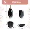 Set De Baño 5 Accesorios Negro