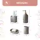 Set De Baño 5 Accesorios Gris