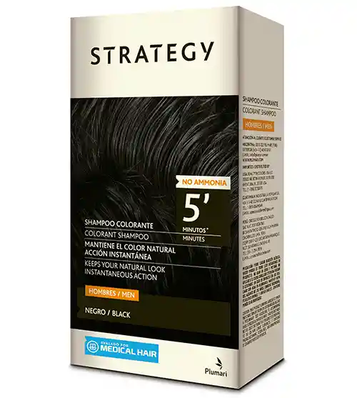 Shampoo Colorante Strategy Negro