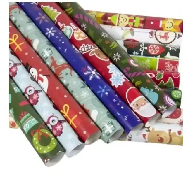 Pack 3 Pliegos De Papel De Regalo Navidad 100x80 Diseño Aleatorio