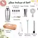 Set De Coctelería 11 Piezas Deluxe Gris