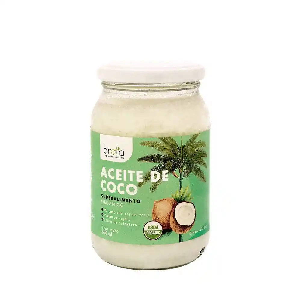 Aceite De Coco Extra Virgen 500g Brota