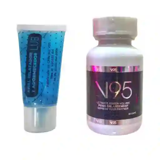 V95 60 Caps Potenciador + Lubricante Anal Con Anestesia