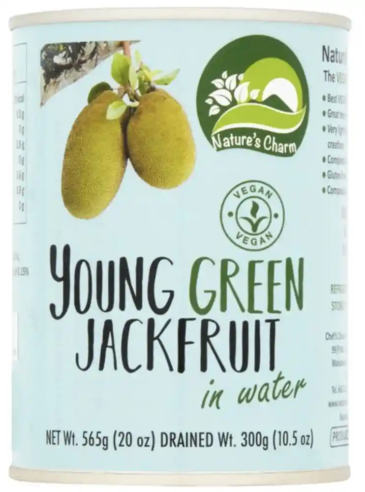 Young Green Jackfruit (jaca Entera, En Agua) - Sustituto De Carne Nature's Charm 565g