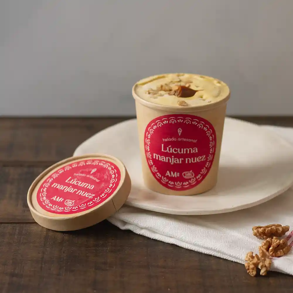 Helado Lúcuma Manjar Nuez