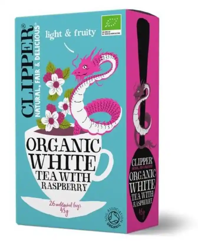 Té Blanco Con Raspberry Orgánico Clipper 20 Bolsas