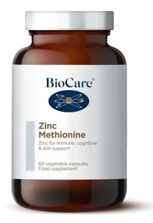 Zinc Metionina (methionine) Biocare 60 Cápsulas